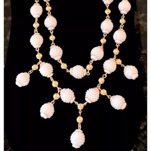 NWT J.Crew BEADED DOUBLE STRAND Necklace white